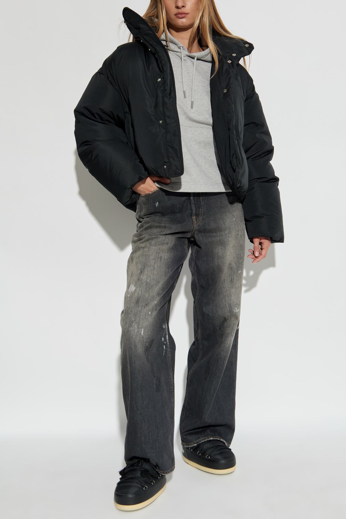 ダウンジャケット・コート I LOVE ALEXANDRE MATTIUSSI   Down Jacket with Ami Logo AMI Paris Ami Alexandre Mattiussi Down Jacket | REVERSIBLE